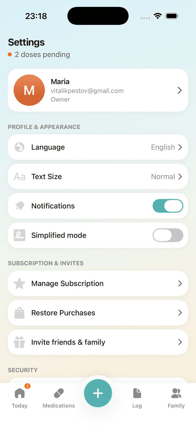 DoseSync app screen: Set your reminders.